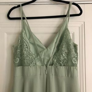 Bridesmaid dress, worn once. Custom size correlates to a 10 with added length